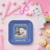 Assiettes En Carton Photo Anniversaire de Chien Chien Mignonne Numéro  (Fête)