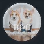 Assiettes En Carton Photo d'animal de compagnie de chien mignon avec n<br><div class="desc">Cute chien animal de compagnie photo avec plaque de papier de nom</div>