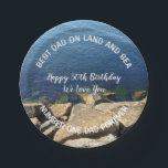 Assiettes En Carton Photo de Deep Blue Ocean Best Dad 50th Birthday<br><div class="desc">Photo de l'océan Atlantique bleu profond en Nouvelle-Angleterre.</div>