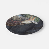 Assiettes En Carton Photo de girafe (Angle)