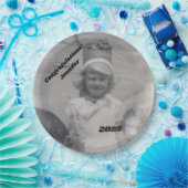 Assiettes En Carton Photo de Graduate | Félicitations | Nom et année (Fête)