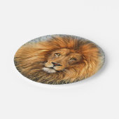 Assiettes En Carton Photo de lion Peinture image (Angle)