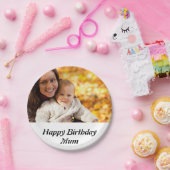 Assiettes En Carton Photo de maman d'anniversaire sur mesure (Fête)