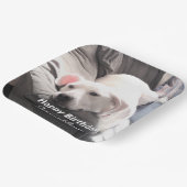 Assiettes En Carton Photo de mignon chien blanc fatigué avec meilleur (Angulaire)