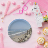 Assiettes En Carton Photo de plage (Fête)
