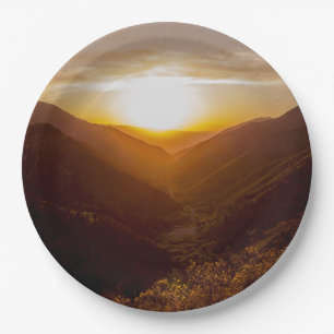 Assiettes En Carton Photo de Sunset Mountain