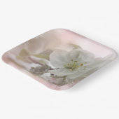 Assiettes En Carton Photo en fleurs de pomme blanche (Angulaire)