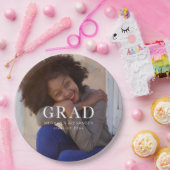 Assiettes En Carton Photo et nom de l'étudiant (Fête)