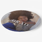 Assiettes En Carton Photo et nom de l'étudiant (Angle)