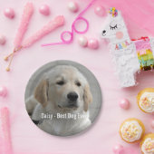 Assiettes En Carton Photo et nom personnalisés Golden Retriever Dog (Fête)