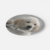 Assiettes En Carton Photo et nom personnalisés Golden Retriever Dog (Angle)