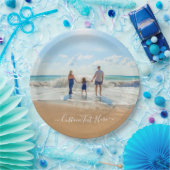 Assiettes En Carton Photo et papier texte personnalisés Plaques de vot (Fête)