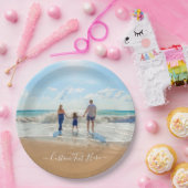 Assiettes En Carton Photo et papier texte personnalisés Plaques de vot (Fête)