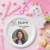 Assiettes En Carton Photo moderne 50 et fabuleuse 50e anniversaire (Fête)