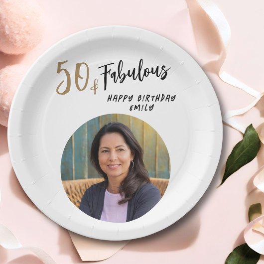 Assiettes En Carton Photo moderne 50 et fabuleuse 50e anniversaire