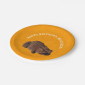 Assiettes En Carton Photo Orange American Toad personnalisée (Angle)