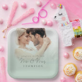 Assiettes En Carton Photo Overlay Félicitations Nouveau M. Mme Sage (Fête)