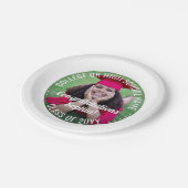 Assiettes En Carton Photo Overlay Moderne Félicitations Diplôme (Angle)