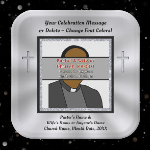 Assiettes En Carton Photo Personnalisée, Eglise ou chrétien