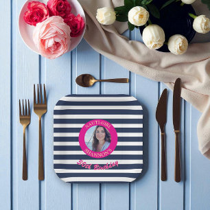 Assiettes En Carton Photo personnalisée Plaques d'anniversaire de la b