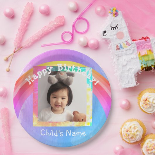 Assiettes En Carton Photo Plaque papier Anniversaire - HAMbWG (Fête)