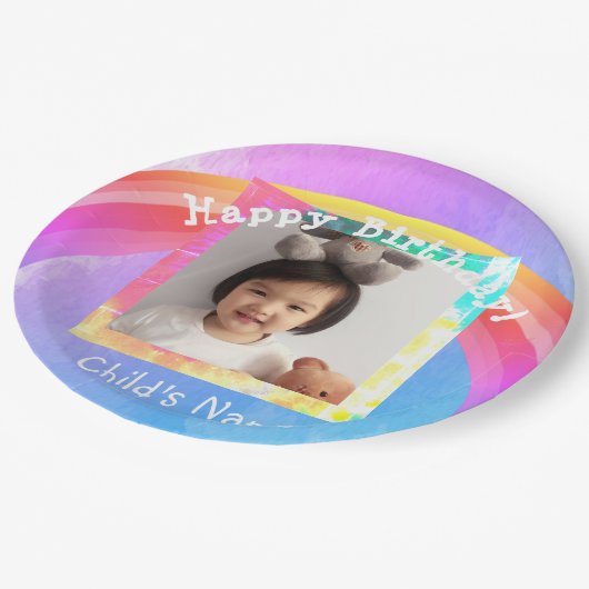 Assiettes En Carton Photo Plaque papier Anniversaire - HAMbWG (Angle)