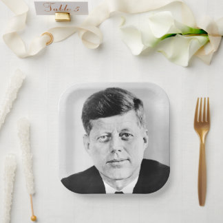 Assiettes En Carton Photo présidentielle du président américain John K