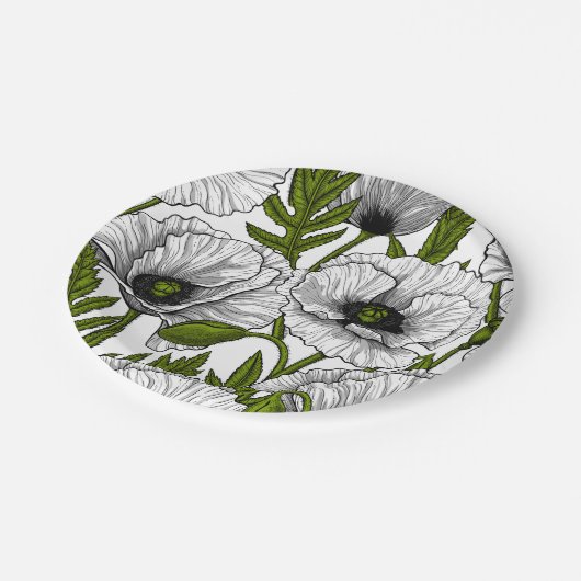 Assiettes En Carton Photos blanches sur blanc (Angle)