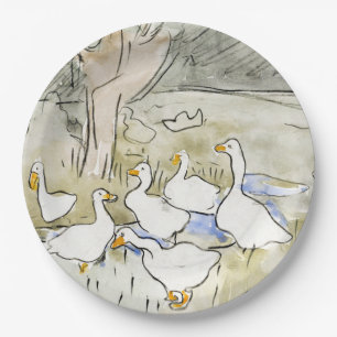 Assiettes En Carton Photos de canard mignon de la main Fam Clipart de