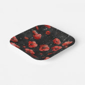 Assiettes En Carton Photos rouges en noir (Angulaire)