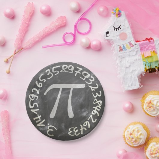 Assiettes En Carton Pi Day PiDay Chalkboard Education (Fête)