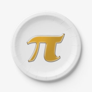 Assiettes En Carton PI en or sur blanc