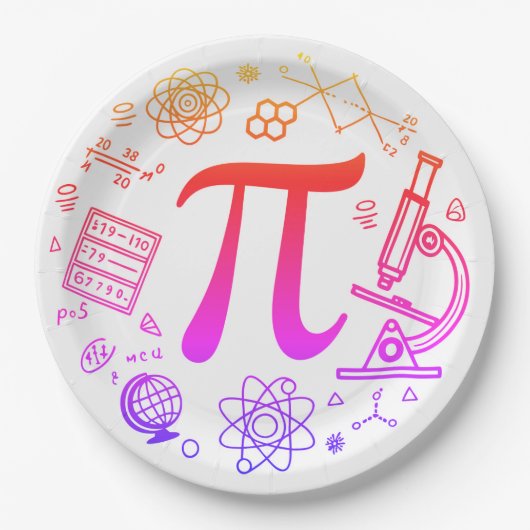 Assiettes En Carton Pi Enthousiaste (Devant)