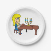 Assiettes En Carton Pianiste (Devant)