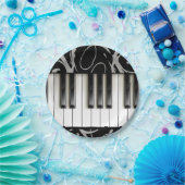 Assiettes En Carton Piano Clavier Considérant Réception (Fête)