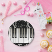 Assiettes En Carton Piano Clavier Considérant Réception (Fête)