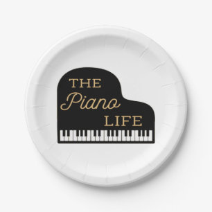 Assiettes En Carton Piano Life Grand Piano