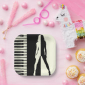 Assiettes En Carton Piano Woman (Fête)