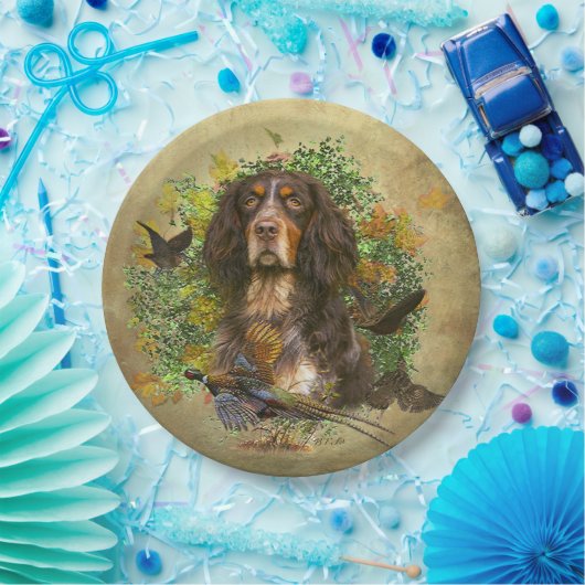 Assiettes En Carton Picardy Spaniel, Saison de chasse (Fête)
