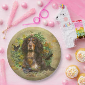 Assiettes En Carton Picardy Spaniel, Saison de chasse (Fête)