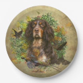 Assiettes En Carton Picardy Spaniel, Saison de chasse (Devant)