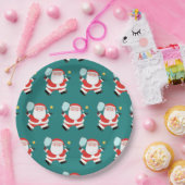 Assiettes En Carton Pickball Noël Plaque de papier de Noël (Fête)