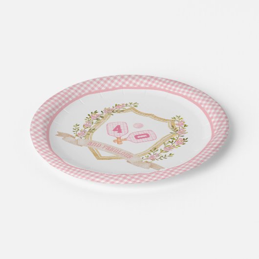 Assiettes En Carton Pickle Pickle Ball Custom Anniversaire Année (Angle)