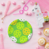 Assiettes En Carton Pickleball Anniversaire Soirée Sport Vert (Fête)