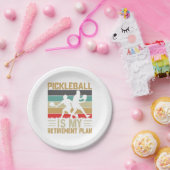 Assiettes En Carton Pickleball Est Mon Plan De Retraite Drôle Pickleba (Fête)