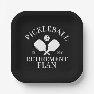 Assiettes En Carton pickleball est mon projet de retraite