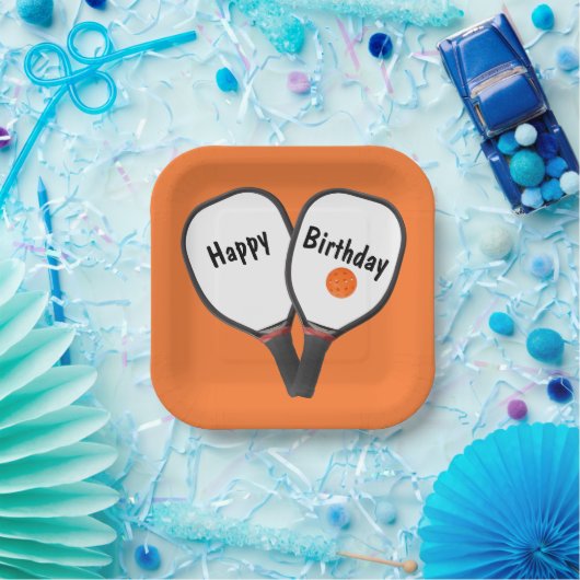 Assiettes En Carton Pickleball et paddle d'anniversaire (Fête)