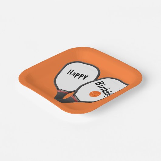 Assiettes En Carton Pickleball et paddle d'anniversaire (Angulaire)