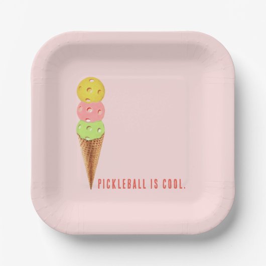 Assiettes En Carton Pickleball Party (Recto)