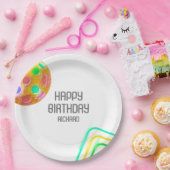 Assiettes En Carton Pickleball Sports Neon Thème Disco ball Party (Fête)